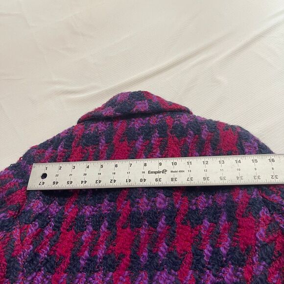 B. Altman & Co. VTG Plaid Art To Wear Artsy Coat Jacket Sz XS Small See Measure - Picture 7 of 10